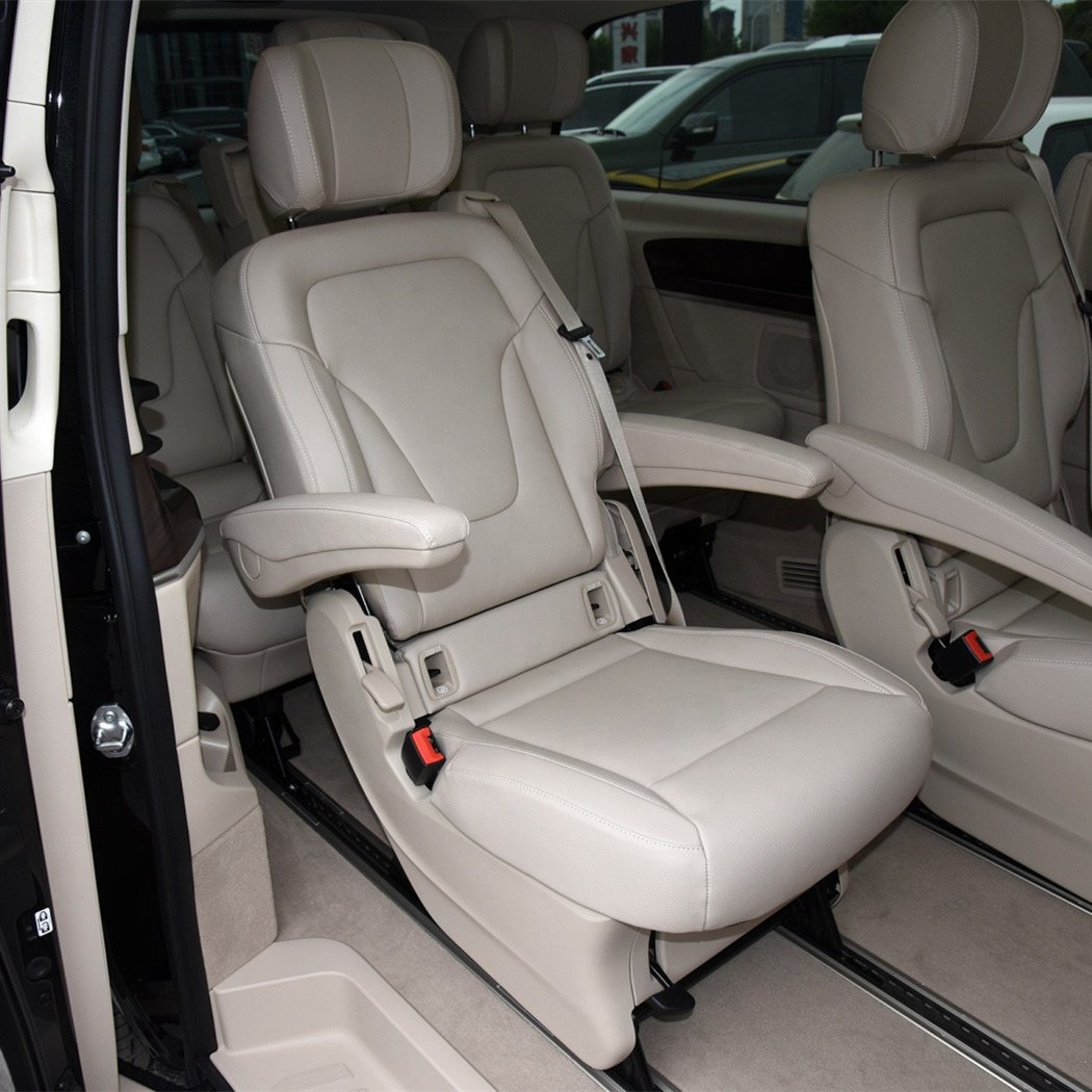 Original Foldable Van Seat in Beige With Black Belt Manual Type for Mercedes Benz V260 and V Class